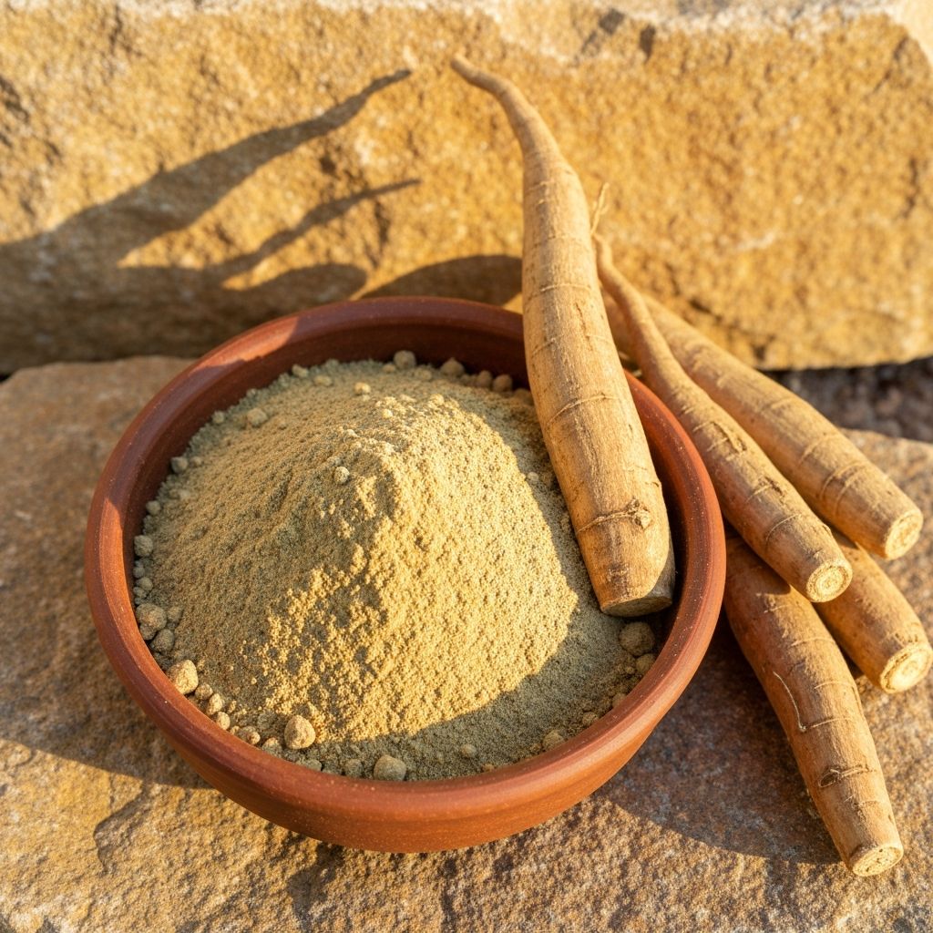 Withania somnifera dried root powder and whole roots